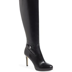 Michael Kors knee-high black leather boots (7.5)